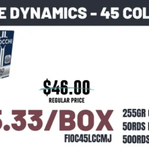 FIOCCHI 45 COLT 255G CMJ 50RD BX 500RD CASE