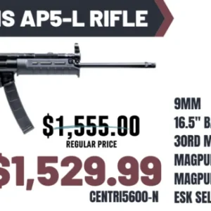 CENTURY AP5-L 9MM RIFLE 16.5" MAGPUL STOCK 1-32RD