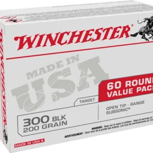 WINCHESTER 300 BLK USA TARGET OPEN TIP 200 GR VALUE PACK 60 RD/BX 4 BX/CS
