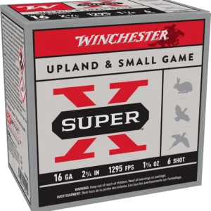WINCHESTER SUPER X UPLAND 16 GA 2-3/4" #6 HB 1-1/8 OZ 25 RD/BX 10 BX/CS