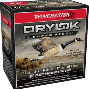 WINCHESTER 12 GA 3" BBB DRYLOK STEEL MAGNUM 1-1/4 OZ 25 RD/BX 10 BX/CS