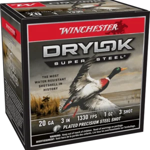 WINCHESTER DRYLOK STEEL 20G 3" 1OZ #3 SHT 25RD BX 250RD CASE