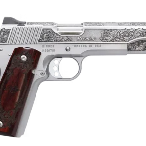KIMBER 1911 PREMIER 45ACP PISTOL 5" STAINLESS ENGRAVED, ENGRAVED ROSEWOOD GRIP 1-7RD 1 OF 200