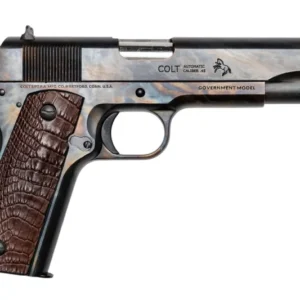 COLT 1911 LINEAGE 45ACP COLOR CASE HARDENED, ALLIGATOR GRIPS, 1 OF 300